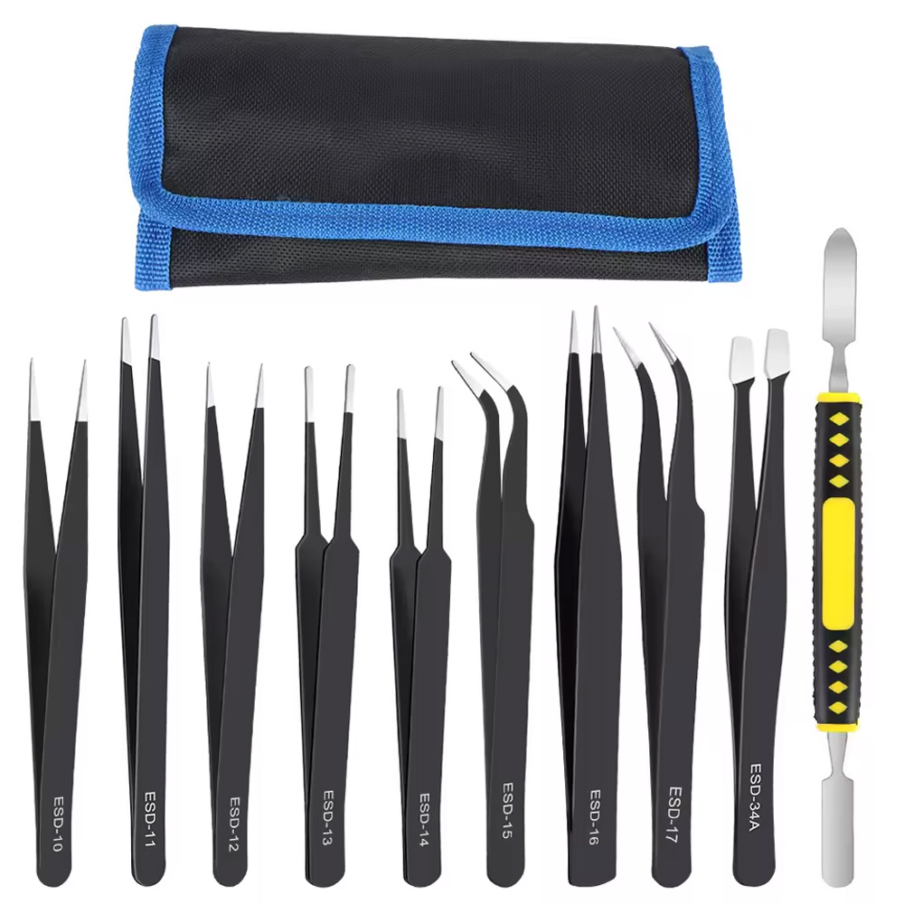 Electronics Repair Parts - 10 Pz/set Pinzette Di Precisione Antistatiche