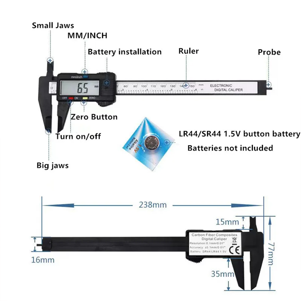 100mm 150mm orologio calibro d - Electronics Repair Parts recensione e prezzo